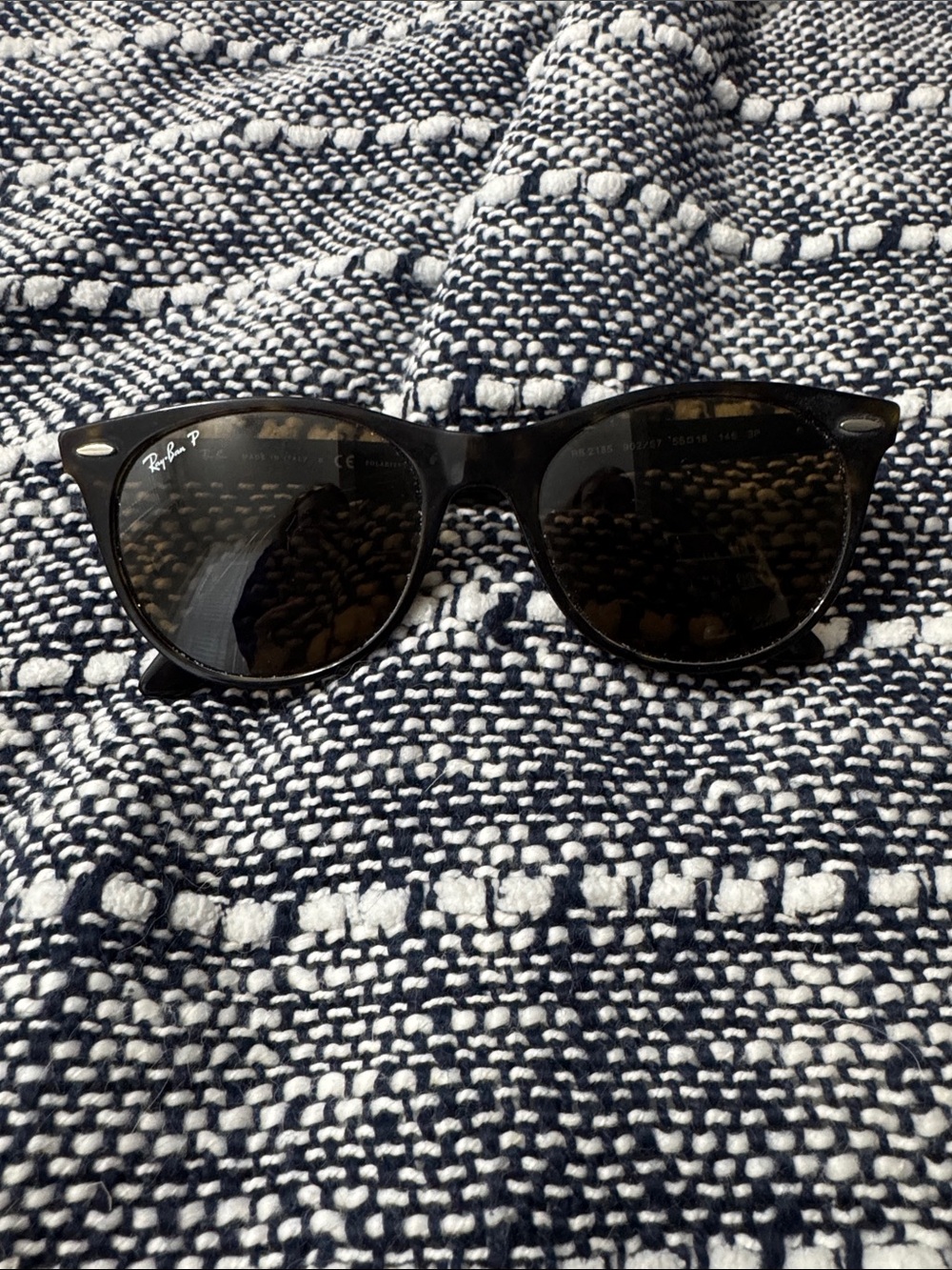 Ray-Ban Black and Tortoiseshell Polarized Sunglasses